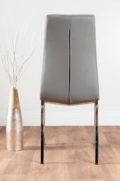 FurnitureboxUK Adley Grey Concrete Effect Round Dining Table & 4 Isco Faux Leather Chairs - thumbnail 9