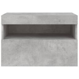 Berkfield Home TV Wall Cabinet with LED Lights Concrete Grey 60x30x40 cm - Size: 60 x 30 x 40 cm - thumbnail 9