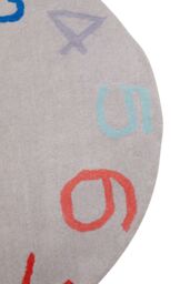 Orsina Kids Round Number Rug in Grey - Size: 100 cm diameter - thumbnail 4