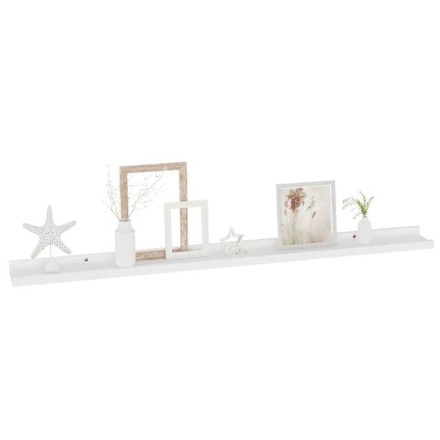 Berkfield Home Wall Shelves 4 pcs White 100x9x3 cm - Size: 100 x 9 x 3 cm - image 1
