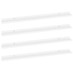 Berkfield Home Wall Shelves 4 pcs White 100x9x3 cm - Size: 100 x 9 x 3 cm - thumbnail 3