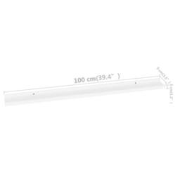 Berkfield Home Wall Shelves 4 pcs White 100x9x3 cm - Size: 100 x 9 x 3 cm - thumbnail 9