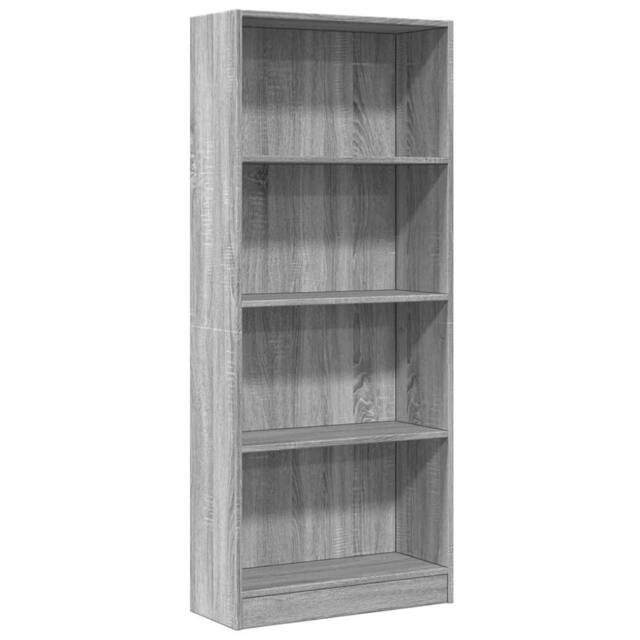 Berkfield Home Bookcase Grey Sonoma 60x24x143 cm Engineered Wood - Size: 60 x 24 x 143 cm - image 1
