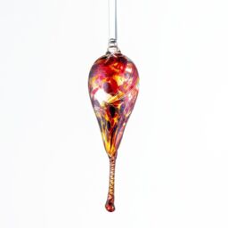 Sienna Glass 16cm Friendship Droplet Phoenix in Dark Red - thumbnail 1