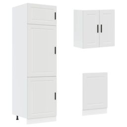 Berkfield Home 8 Piece Kitchen Cabinet Set Kalmar White Engineered Wood - thumbnail 5