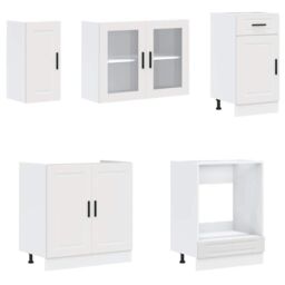 Berkfield Home 8 Piece Kitchen Cabinet Set Kalmar White Engineered Wood - thumbnail 4