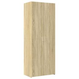Berkfield Home Highboard Sonoma Oak 70x42.5x185 cm Engineered Wood in Light Oak - thumbnail 3