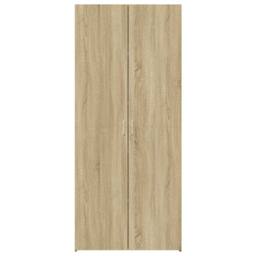 Berkfield Home Highboard Sonoma Oak 70x42.5x185 cm Engineered Wood in Light Oak - thumbnail 4