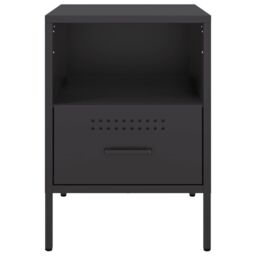 Berkfield Home Bedside Cabinets 2 pcs Black 36x39x50.5 cm Steel - thumbnail 6