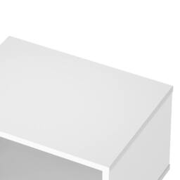 Levede Side Table 3 Tier Small Bedside Sofa End Table Storage Shelves Modern in White - thumbnail 5
