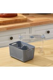 Living and Home 2 Layer 1.7L Fridge Drain Storage Basket Box with Lids For Food Fruit Vegetable Container in Grey - thumbnail 2
