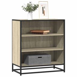 Berkfield Home Sideboard Sonoma Oak 68x35x76 cm Engineered Wood & Metal in Brown - Size: 68 x 35 x 76 cm - thumbnail 1