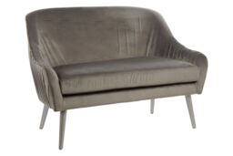 Orsina Luxurious Mustard Velvet Sofa For Sitting Areas, Spacious 2 Seater Sofa, Mid-century Sofa For Bedrooms in Grey - thumbnail 5