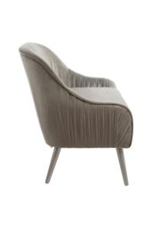 Orsina Luxurious Mustard Velvet Sofa For Sitting Areas, Spacious 2 Seater Sofa, Mid-century Sofa For Bedrooms in Grey - thumbnail 3