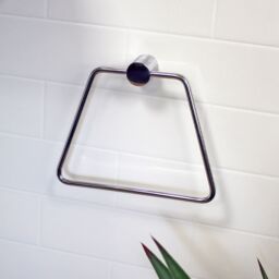 Showerdrape Vitality Chrome Stainless Steel Wall Mounted 3 Piece Bathroom Accessory Set in Metallic Silver - thumbnail 3