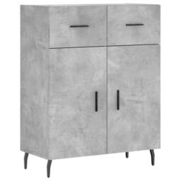 Berkfield Home Highboard Concrete Grey 69.5x34x180 cm Engineered Wood - thumbnail 7