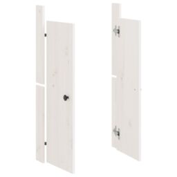 Berkfield Home Outdoor Kitchen Doors White 50x9x82 cm Solid Wood Pine - Size: 50 x 9 x 82 cm - thumbnail 3