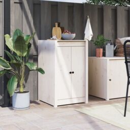 Berkfield Home Outdoor Kitchen Doors White 50x9x82 cm Solid Wood Pine - Size: 50 x 9 x 82 cm