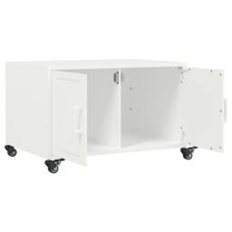 Berkfield Home Coffee Table White 68x50x43.5 cm Steel - thumbnail 9
