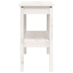 Berkfield Home Beautiful Console Table White 110x40x75 cm Solid Wood Pine - Size: 110 x 40 x 75 cm - thumbnail 5