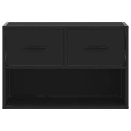 Berkfield Home TV Cabinet Black 60x31x39.5 cm Engineered Wood & Metal - thumbnail 4