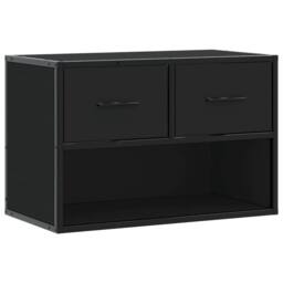 Berkfield Home TV Cabinet Black 60x31x39.5 cm Engineered Wood & Metal