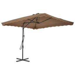 Berkfield Home Outdoor Parasol with Steel Pole 250x250 cm Taupe