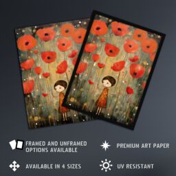"Artery8 The Poppy Dream Elegant Giant Flower Floral Oil Painting Extra Large XL Unframed Wall Art Poster Print - Size: W24"" x H32""" - thumbnail 2