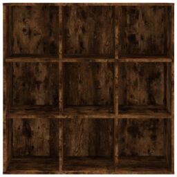 Berkfield Home Book Cabinet Smoked Oak 98x30x98 cm in Brown - Size: 98 x 30 x 98 cm - thumbnail 3