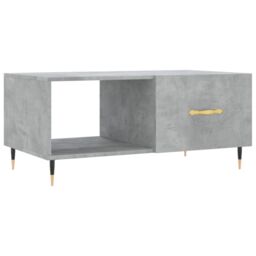 Berkfield Home Coffee Table Concrete Grey 90x50x40 cm Engineered Wood - Size: 90 x 50 x 40 cm - thumbnail 2