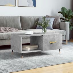 Berkfield Home Coffee Table Concrete Grey 90x50x40 cm Engineered Wood - Size: 90 x 50 x 40 cm