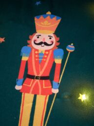 Catherine Lansfield 'Christmas Nutcracker Light Up' Cushion in Green - Size: 45 cm x 45 cm - thumbnail 4