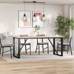 Berkfield Home Table Tops 4 pcs 90x45x1.7 cm Rectangular Solid Wood Pine in Brown - thumbnail 4