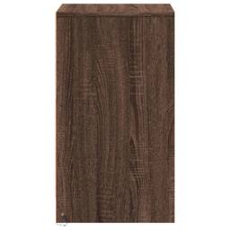 Berkfield Home Bedside Cabinet with LED Lights Brown Oak Engineered Wood - thumbnail 7