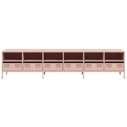 Berkfield Home TV Cabinet Pink 202x39x43.5 cm Cold-rolled Steel - thumbnail 5
