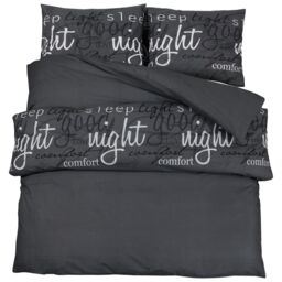 Berkfield Home Duvet Cover Set Black 260x220 cm Cotton - thumbnail 2