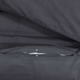 Berkfield Home Duvet Cover Set Black 260x220 cm Cotton - thumbnail 4