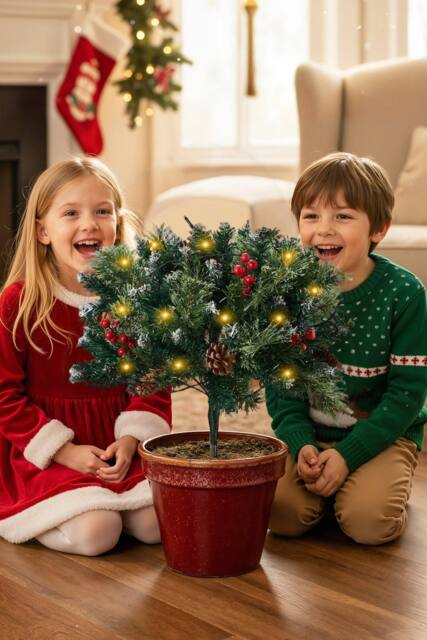 Living and Home 1 Pack Artificial Christmas Urn Filler Decoration with Ground Stake - image 1