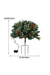 Living and Home 1 Pack Artificial Christmas Urn Filler Decoration with Ground Stake - thumbnail 6