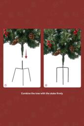 Living and Home 1 Pack Artificial Christmas Urn Filler Decoration with Ground Stake - thumbnail 4