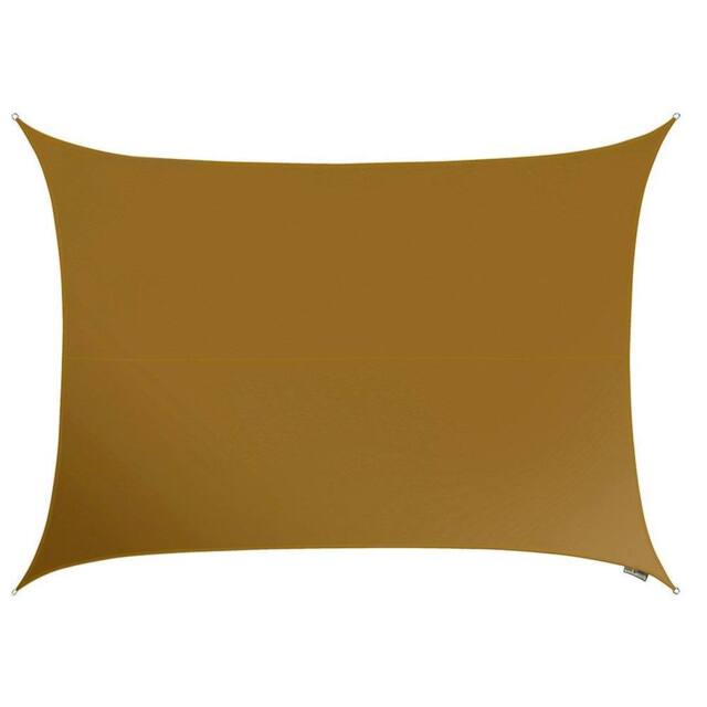 Primrose 3m x 2m Waterproof Patio Sun Shade Sail Canopy 98% UV Block Free Rope in Brown - image 1