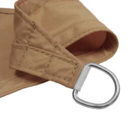 Primrose 3m x 2m Waterproof Patio Sun Shade Sail Canopy 98% UV Block Free Rope in Brown - thumbnail 2