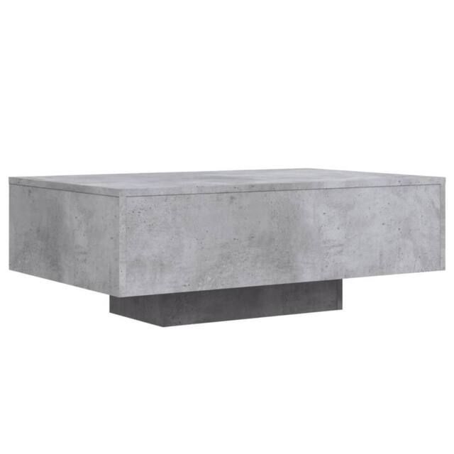 Berkfield Home Modern Coffee Table with LED Lights Concrete Grey 85x55x31 cm - Size: 85 x 55 x 31 cm - image 1