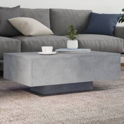 Berkfield Home Modern Coffee Table with LED Lights Concrete Grey 85x55x31 cm - Size: 85 x 55 x 31 cm - thumbnail 2