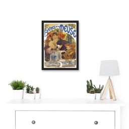 Artery8 Beer Of The Meuse Paris France Vintage A4 Artwork Framed Wall Art Print in Black - thumbnail 2