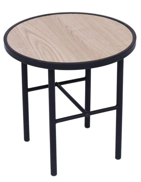 Nordlys Round Industrial End Table Furniture Appointment in Brown - image 1