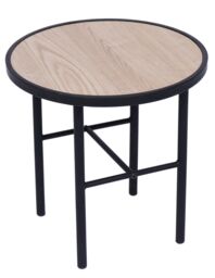 Nordlys Round Industrial End Table Furniture Appointment in Brown - thumbnail 1