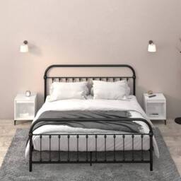 Berkfield Home Elegant Bedside Cabinets 2 pcs High Gloss White 40x35x50 cm - Size: 40 x 35 x 50 cm - thumbnail 2