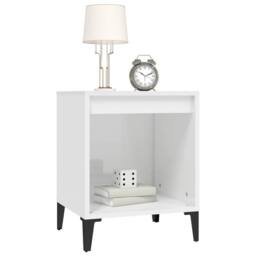 Berkfield Home Elegant Bedside Cabinets 2 pcs High Gloss White 40x35x50 cm - Size: 40 x 35 x 50 cm - thumbnail 4