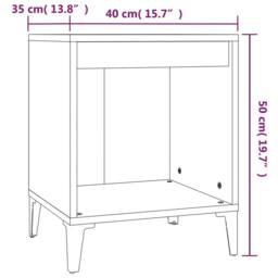 Berkfield Home Elegant Bedside Cabinets 2 pcs High Gloss White 40x35x50 cm - Size: 40 x 35 x 50 cm - thumbnail 9